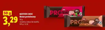 Lidl MISTER CHOC Baton proteinowy oferta