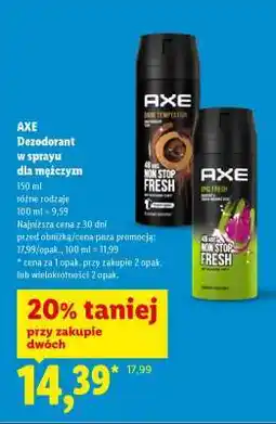 Lidl AXE Dezodorant w sprayu dla mężczyzn oferta