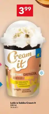 Lewiatan Lody w kubku Cream It o smaku śmietanki ciasteczek kukułki i krówki oferta