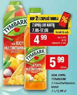 Chorten Sok 100% Tymbark multiwitamina 1l MWS oferta