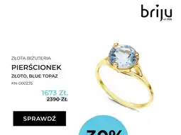 Briju Pierścionek briju złota biżuteria złoto Blue Topaz KN-000235 oferta