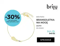 Briju Bransoletka na nogę briju złoto BN-003009 oferta
