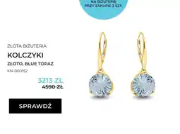 Briju Kolczyki briju złota biżuteria złoto Blue Topaz KN-000152 oferta