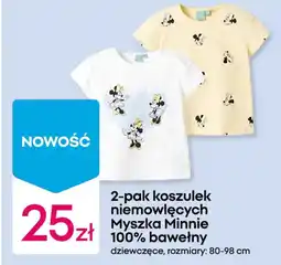 Pepco 2-pak koszulek niemowlęcych Myszka Minnie 100% bawełny oferta