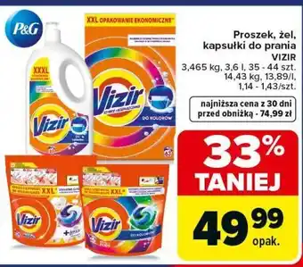 Carrefour Proszek, żel, kapsułki do prania VIZIR oferta