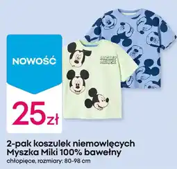 Pepco 2-pak koszulek niemowlęcych Myszka Miki 100% bawełny oferta
