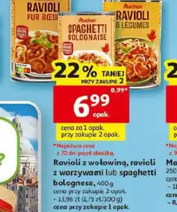 Auchan Auchan Ravioli / Spaghetti oferta