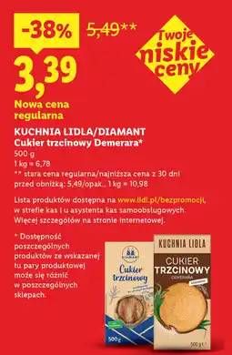 Lidl KUCHNIA LIDLA/DIAMANT Cukier trzcinowy Demerara oferta