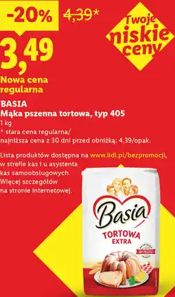 Lidl BASIA Mąka pszenna tortowa, typ 405 oferta