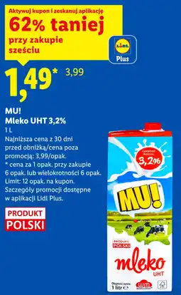 Lidl MU! Mleko UHT 3,2% oferta