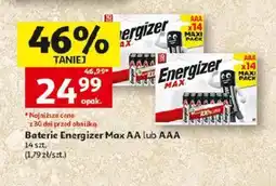 Auchan Energizer Baterie Max AA lub AAA oferta