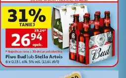 Auchan Piwo Bud lub Stella Artois oferta