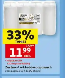 Auchan Zestaw 4 wkładów olejowych Bispol oferta