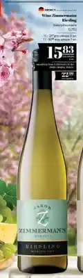 Polomarket Wino Zimmermann Riesling białe półwytrawne niemieckie oferta