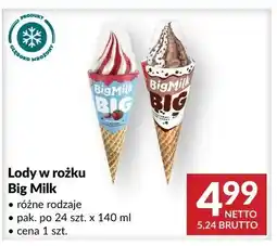 Makro Lody w rożku Big Milk oferta