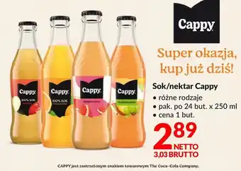Sok/nektar Cappy różne rodzaje