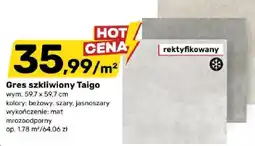 Bricomarche Gres szkliwiony Taigo rektyfikowany 59,7x59,7cm kolor jasnoszary oferta