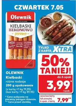 Kaufland Kiełbaski bekonowo-serowe Olewnik oferta