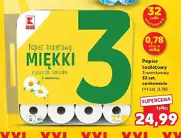 Kaufland Papier toaletowy miękki 3-warstwowy o zapachu rumianku K Classic oferta