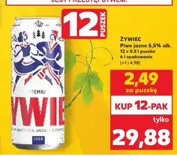 Kaufland Piwo jasne Żywiec 5,5% alk. 12x0,5l puszka oferta