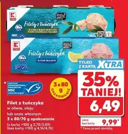 Kaufland Filet z tuńczyka w sosie własnym K Classic XXL oferta