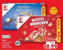 Kaufland Rożki lodowe truskawkowo-waniliowe K Classic Waffel-Hörnchen XXL oferta