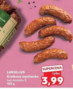 Kaufland Kiełbasa myśliwska Lukullus bez dodatku E oferta