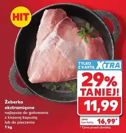 Kaufland Żeberka ekstramięsne najlepsze do gotowania z kiszoną kapustą lub do pieczenia oferta