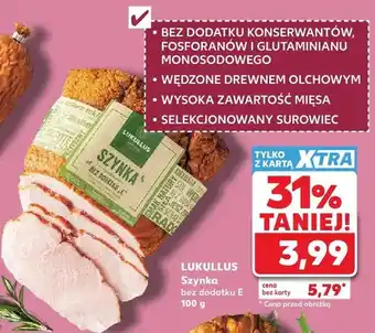 Kaufland Szynka Lukullus bez dodatku E oferta