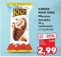Kaufland Mleczna kanapka Kinder Maxi King oferta