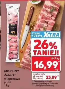 Kaufland Żeberka wieprzowe paski Morliny oferta