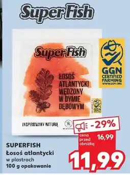 Kaufland Łosoś atlantycki w plastrach wędzony w dymie dębowym Superfish oferta