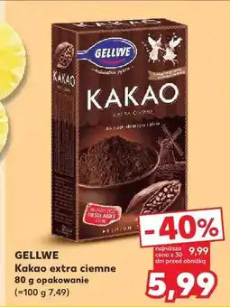Kaufland Kakao extra ciemne Gellwe 80g opakowanie oferta