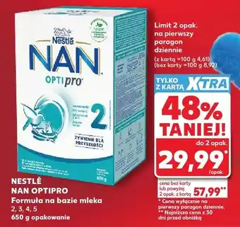 Kaufland Formuła na bazie mleka Nestlé NAN OPTIPRO 2 oferta