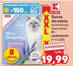 Kaufland Żwirek dla kotów K Classic Ultra-Klumpstreu bentonitowy lawendowy XXL oferta