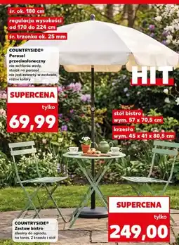 Kaufland Zestaw bistro Countryside 2 krzesła i stół oferta