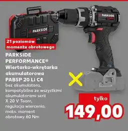 Kaufland Wiertarko-wkrętarka akumulatorowa Parkside Performance PABSP 20 Li C4 bez akumulatora oferta