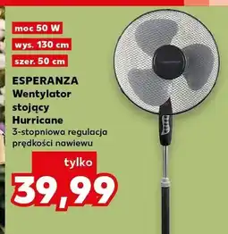 Kaufland Wentylator stojący Esperanza Hurricane 50W oferta
