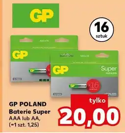 Kaufland Baterie Super AA GP Poland oferta