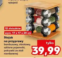 Kaufland Stojak na przyprawy bambusowy Spice & Soul 17x17x20cm 12 słoiczków oferta