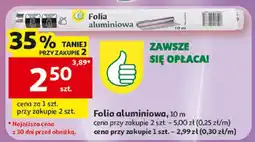 Auchan Folia aluminiowa 10m oferta