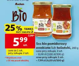 Auchan Sos bio pomidorowy boloński Auchan Bio oferta
