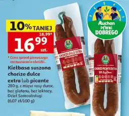 Auchan Kiełbasa suszona chorizo picante La Leyenda oferta