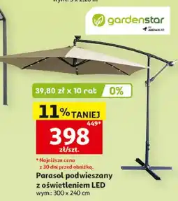 Auchan Parasol podwieszany z oświetleniem LED 300x240cm oferta