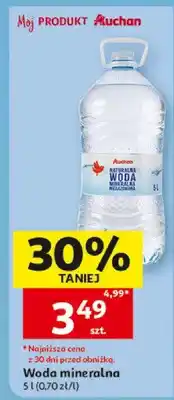 Auchan Woda mineralna niegazowana Auchan oferta