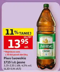 Auchan Piwo Lwowskie 1715 jasne oferta