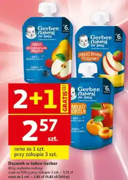 Auchan Deserek w tubce Gerber jabłko morela oferta
