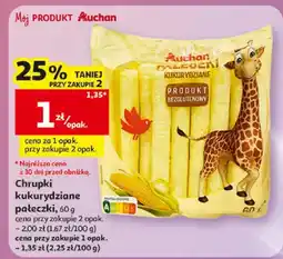 Auchan Chrupki kukurydziane pałeczki Auchan bezglutenowe oferta