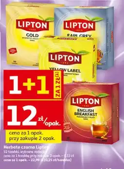 Auchan Herbata czarna Lipton English Breakfast oferta