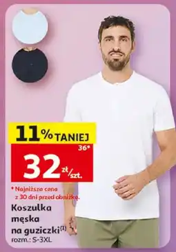 Auchan Koszulka męska na guziczki Inextenso rozm. S-3XL oferta